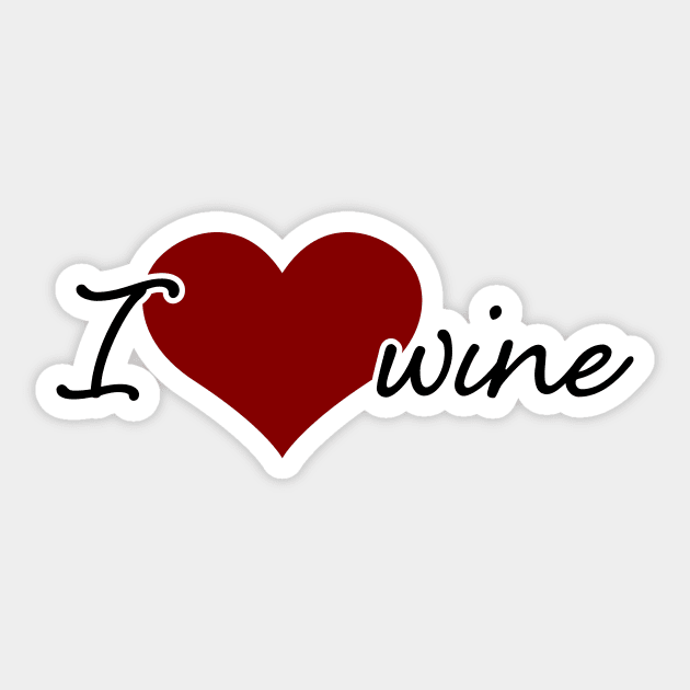 I love wine Sticker by PAVOCreative